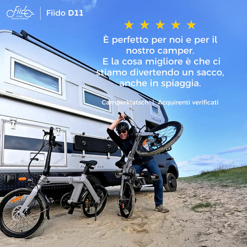 FIIDO D11 2025 | Bicicletta elettrica | Ultra Leggera | DMEGC 417,6 Wh | Sensore di coppia | Freni idraulici | Autonomia 86Km| GARANZIA ITALIANA