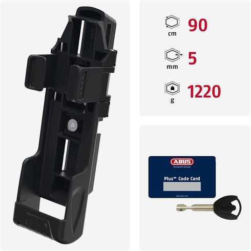LUCCHETTO ABUS BORDO 6000K/90 BK SH NERO