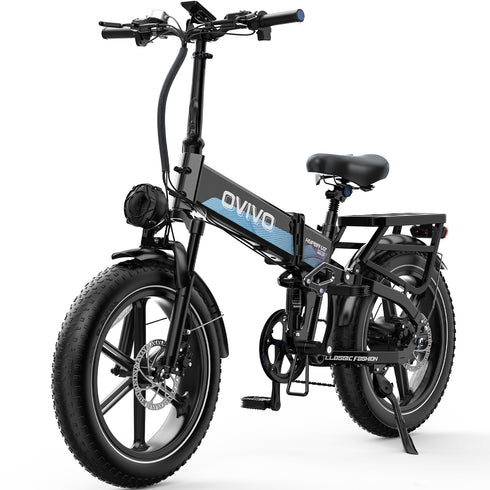 OVIVO HYPER V2 PRO | Bicicletta Elettrica Pieghevole | Versatile | Motore BAFANG 250W | 48V 20Ah | Freni Idraulici | 25km/h | Autonomia 100-130Km| GARANZIA ITALIANA
