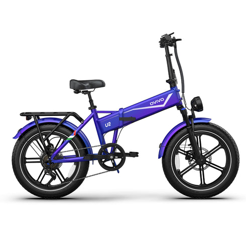 OVIVO V2 2.0 | Bicicletta Elettrica Pieghevole | Versatile | Motore BAFANG 250W | 48V 18Ah | Freni Idraulici | 25km/h | Autonomia 90-120Km| GARANZIA ITALIANA