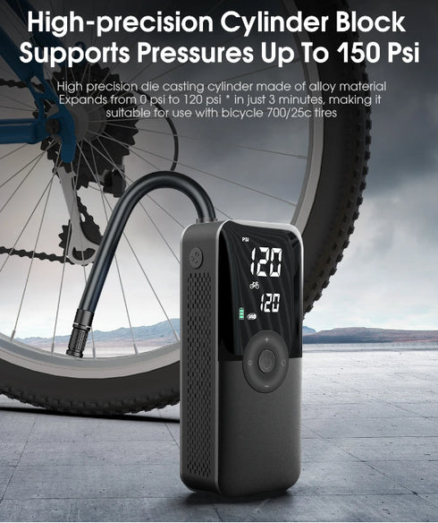 Gonfiatore Elettrico Ricaricabile Portabile per Pneumatici