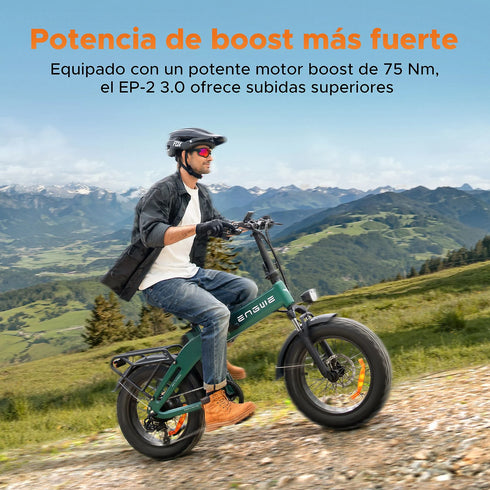 ENGWE EP-2 3.0 Boost | Bicicletta Elettrica Pieghevole | Motore 250W | Sensore di coppia | Freni Idraulici | GARANZIA ITALIANA e 100% A NORMA