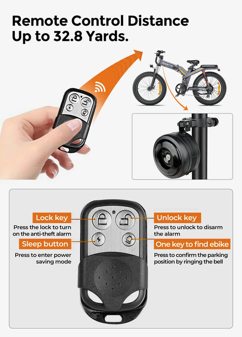Allarme antifurto a vibrazione impermeabile ENGWE con ricarica USB