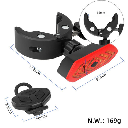 Frecce Indicatore di direzione con USB ricaricabile per bici e monopattini elettrici compatibile XIAOMI M365 1S Pro Pro2 MI3 MAX G30 ENGWE EP-2 Pro KUKIRIN FIIDO