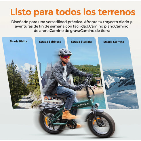 ENGWE EP-2 3.0 Boost | Bicicletta Elettrica Pieghevole | Motore 250W | Sensore di coppia | Freni Idraulici | GARANZIA ITALIANA e 100% A NORMA