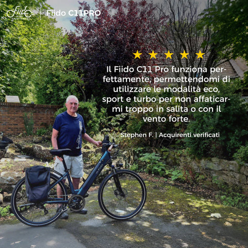 Fiido C11 Pro | Bicicletta elettrica Urbana | Motore 250W 55Nm | DMEGC/EVE 499,2Wh | Sensore di coppia | Freni idraulici | Autonomia 104Km| GARANZIA ITALIANA