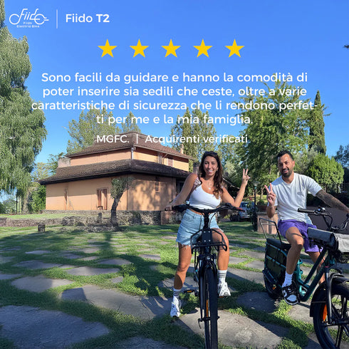 Fiido T2 | Longtail Cargo Bicicletta elettrica | Versatile| Motore 250W 55Nm | DMEGC 998.4Wh | Sensore di coppia | Freni idraulici a 4 pistoni | Autonomia 136,26Km| GARANZIA ITALIANA