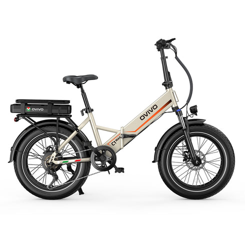 OVIVO C1 MAX | Bicicletta Elettrica Pieghevole | Versatile | Motore BAFANG 250W | 48V 13Ah+10.4Ah | Freni Idraulici | 25km/h | Autonomia 100-140Km | GARANZIA ITALIANA