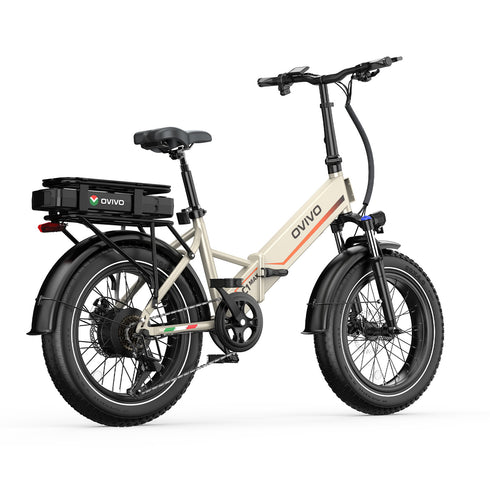 OVIVO C1 MAX | Bicicletta Elettrica Pieghevole | Versatile | Motore BAFANG 250W | 48V 13Ah+10.4Ah | Freni Idraulici | 25km/h | Autonomia 100-140Km | GARANZIA ITALIANA