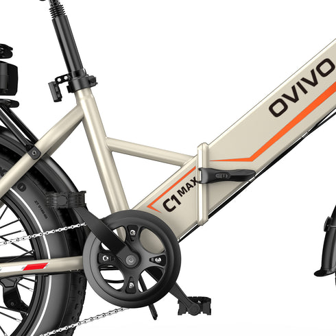 OVIVO C1 MAX | Bicicletta Elettrica Pieghevole | Versatile | Motore BAFANG 250W | 48V 13Ah+10.4Ah | Freni Idraulici | 25km/h | Autonomia 100-140Km | GARANZIA ITALIANA