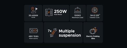 ENGWE T14 | Bicicletta elettrica | Ruote 14" | Motore 250W | 48V 10Ah | 25km/h | Autonomia 80km | GARANZIA ITALIANA