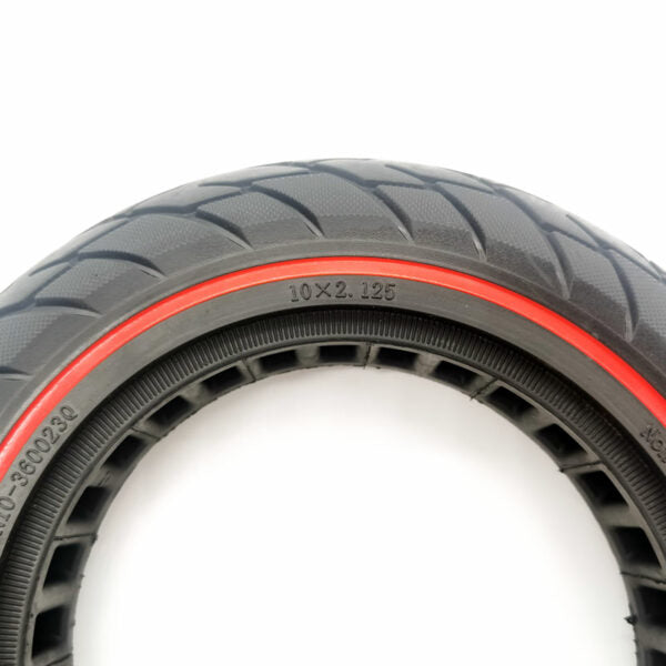 PNEUMATICO pieno gomma solida ruota pollici linea rossa