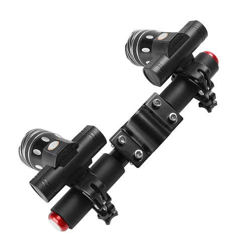 Fari LED con manubrio per Monopattini elettrici Xiaomi M365 1200mAh con batteria e lampada frontale ricaricabile tramiteUSB