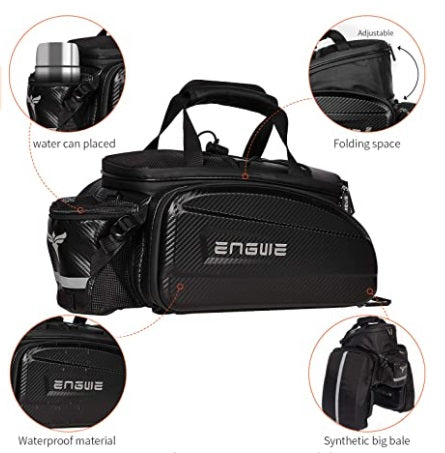 Engwe borsa bicicletta impermeabile Waterproof Bike Rack Bag sedile posteriore bagagliaio 17-35L EP-2 Pro/EP-2 Pro EU/EP-2 BOOST/Engine Pro/Engine Pro 2.0/Engine X/M1 e altri