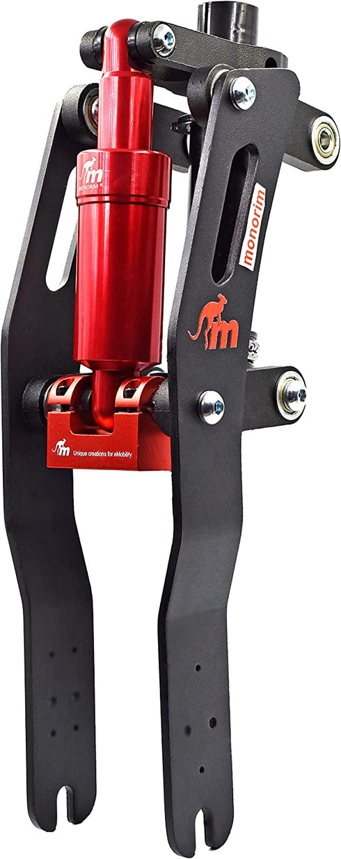 Ammortizzatore e sospensione MONORIM V4 (Black/Red) per monopattino elettrico XIAOMI M365/M365 Pro/1S/Pro 2/Essential