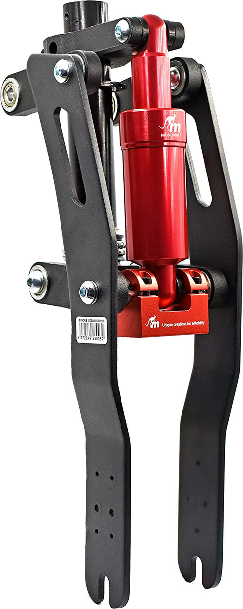 Ammortizzatore e sospensione MONORIM V4 (Black/Red) per monopattino elettrico XIAOMI M365/M365 Pro/1S/Pro 2/Essential